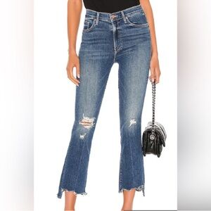 MOTHER The Insider Crop Step Chew Jeans in Dancing On Coals Sz 26